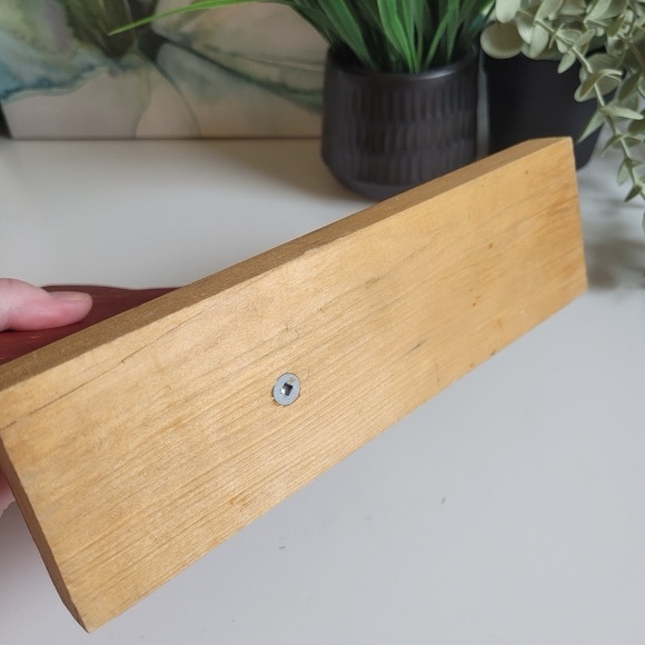 Handcrafted Wooden Santa and Child Candle Holder Primitive Folk Art - Picture 2 of 4